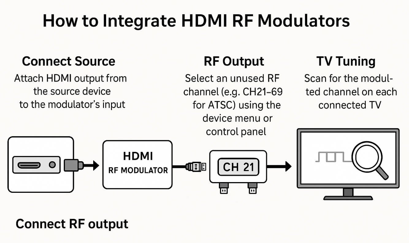 How to Integrate HDMI RF Modulators