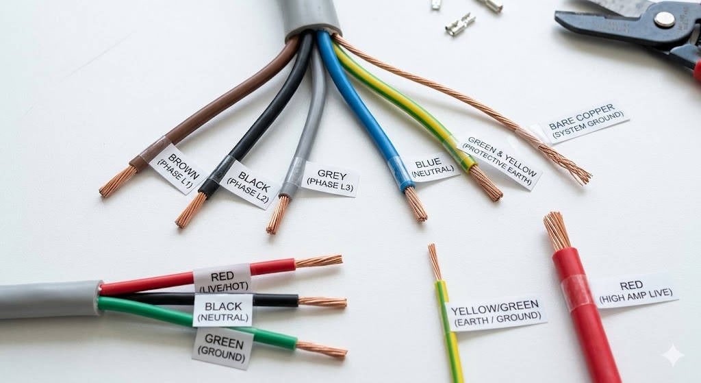 How Blue and Brown Wire Standards Differ by Country