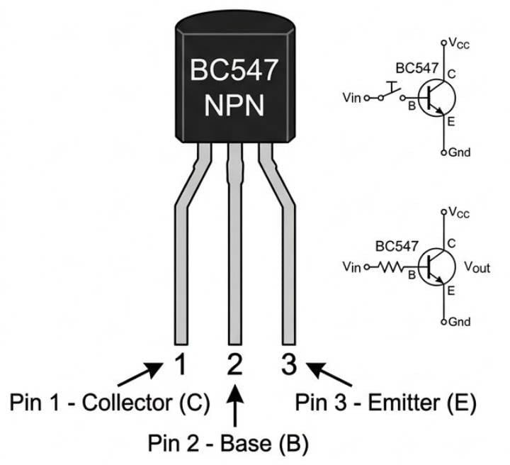 BC547 Transistor Guide 2026: Datasheet, Pinout & Alternatives