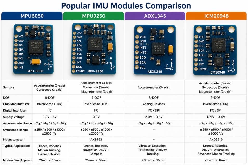 IMU Sensor Guide 2026: How It Works, Types, Arduino & ESP32