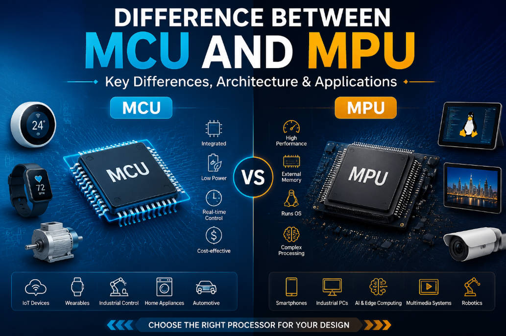 Difference Between MCU and MPU: Key Differences, Architecture ...